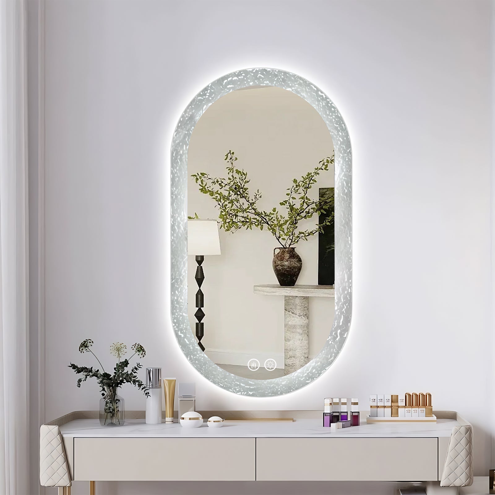 Smart Dimmable Acrylic Frame Mirror – Modern Design for Bathroom & Vanity - My Store