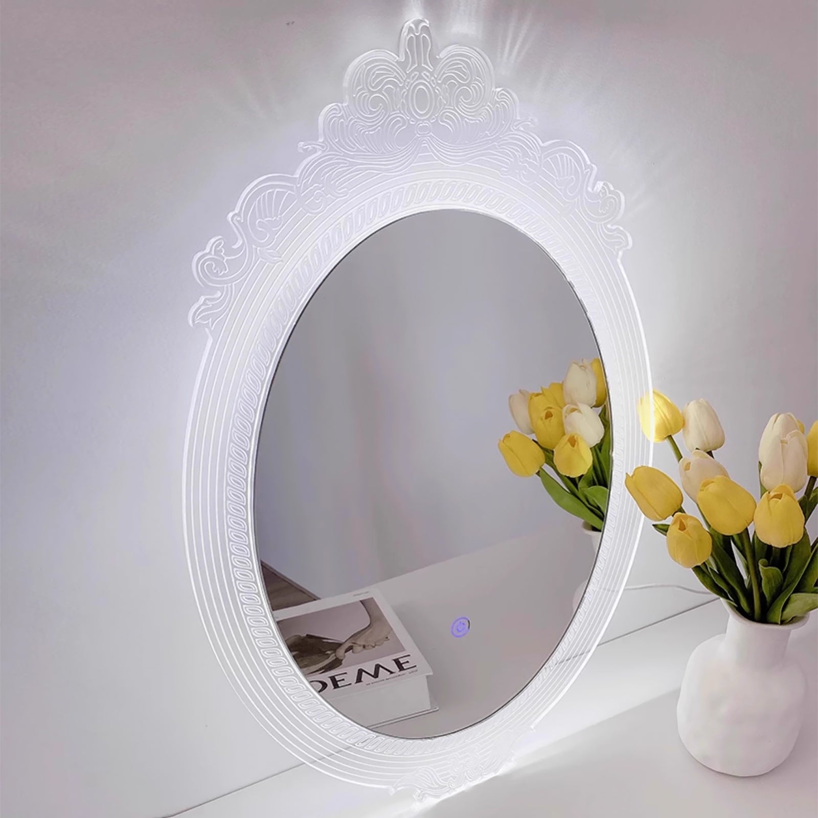 Smart Adjustable Lighted Acrylic Mirror – Essential for Modern Home Decor - My Store