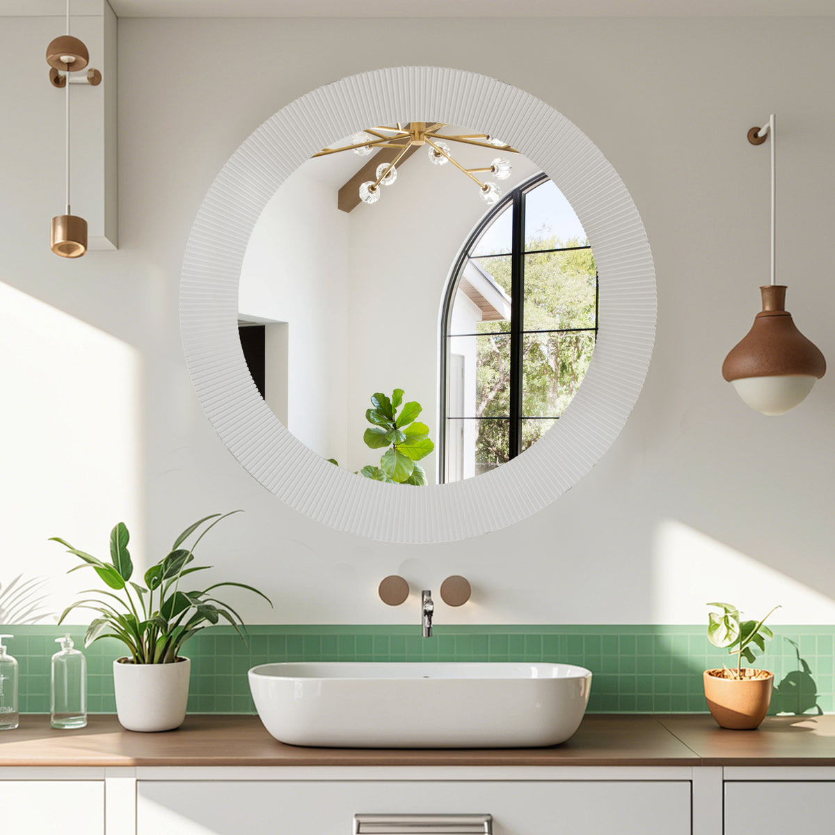 Modern Acrylic Round Mirror – Stylish Home Decor & Functional Vanity - My Store