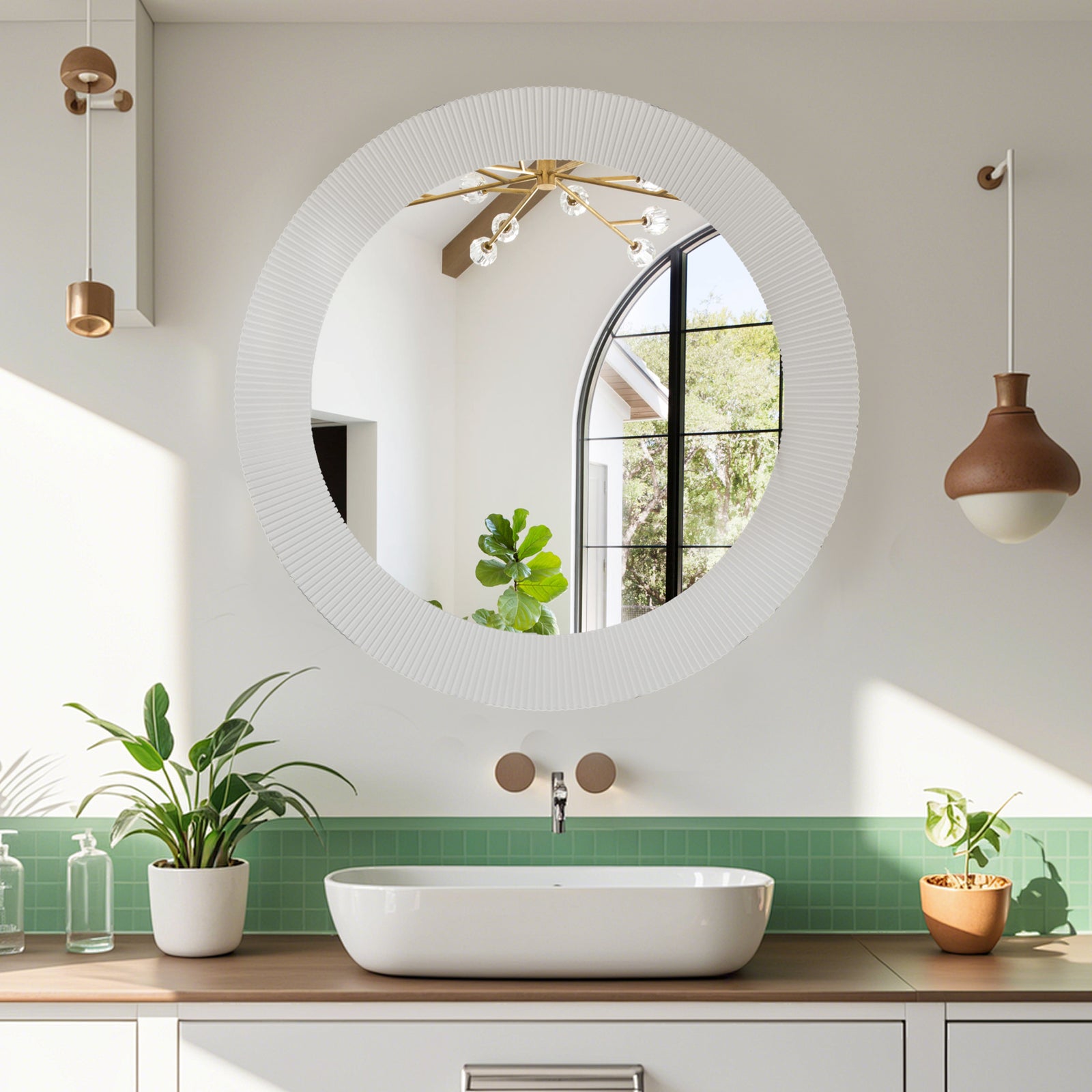 Modern Acrylic Round Mirror – Stylish Home Decor & Functional Vanity - My Store