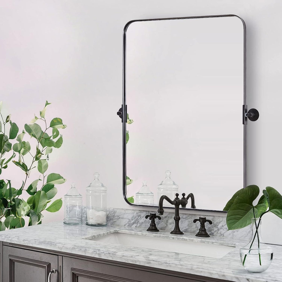 304 Stainless Steel Frame 5MM Glass Resin Mirror - 560x765mm - My Store