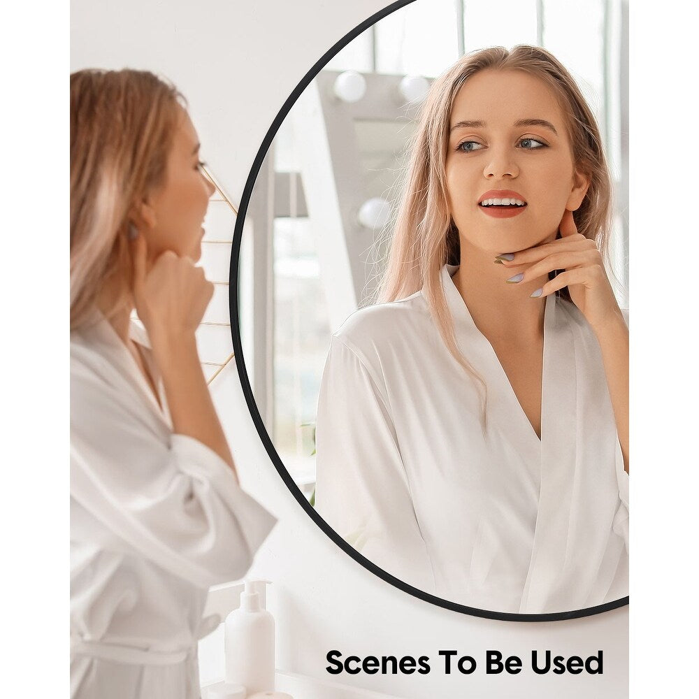 304 Stainless Steel Frame 5MM Glass Resin Mirror - 900mm Diameter - My Store