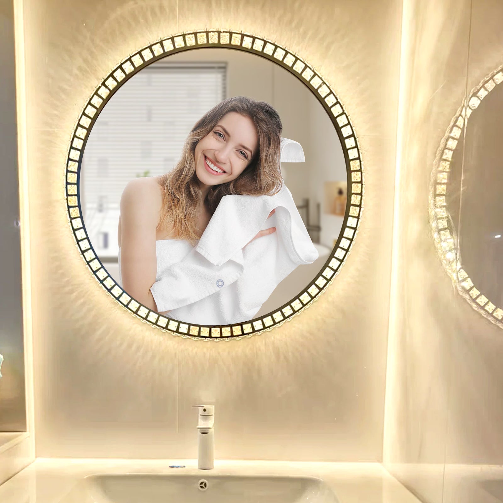 Smart Adjustable Lighted Acrylic Frame Mirror – Modern Home Decor - My Store