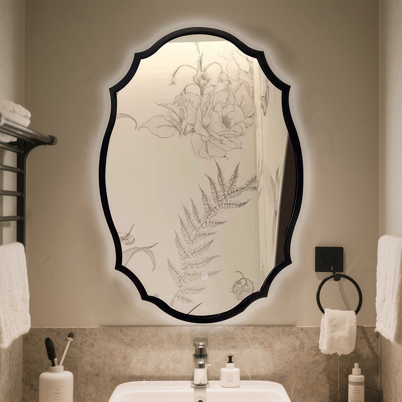 Smart Dimmable Wooden Frame Mirror – Essential for Modern Home Decor - My Store