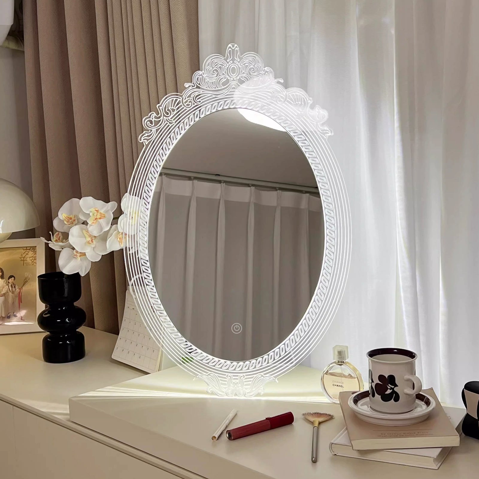 Smart Adjustable Lighted Acrylic Mirror – Essential for Modern Home Decor - My Store