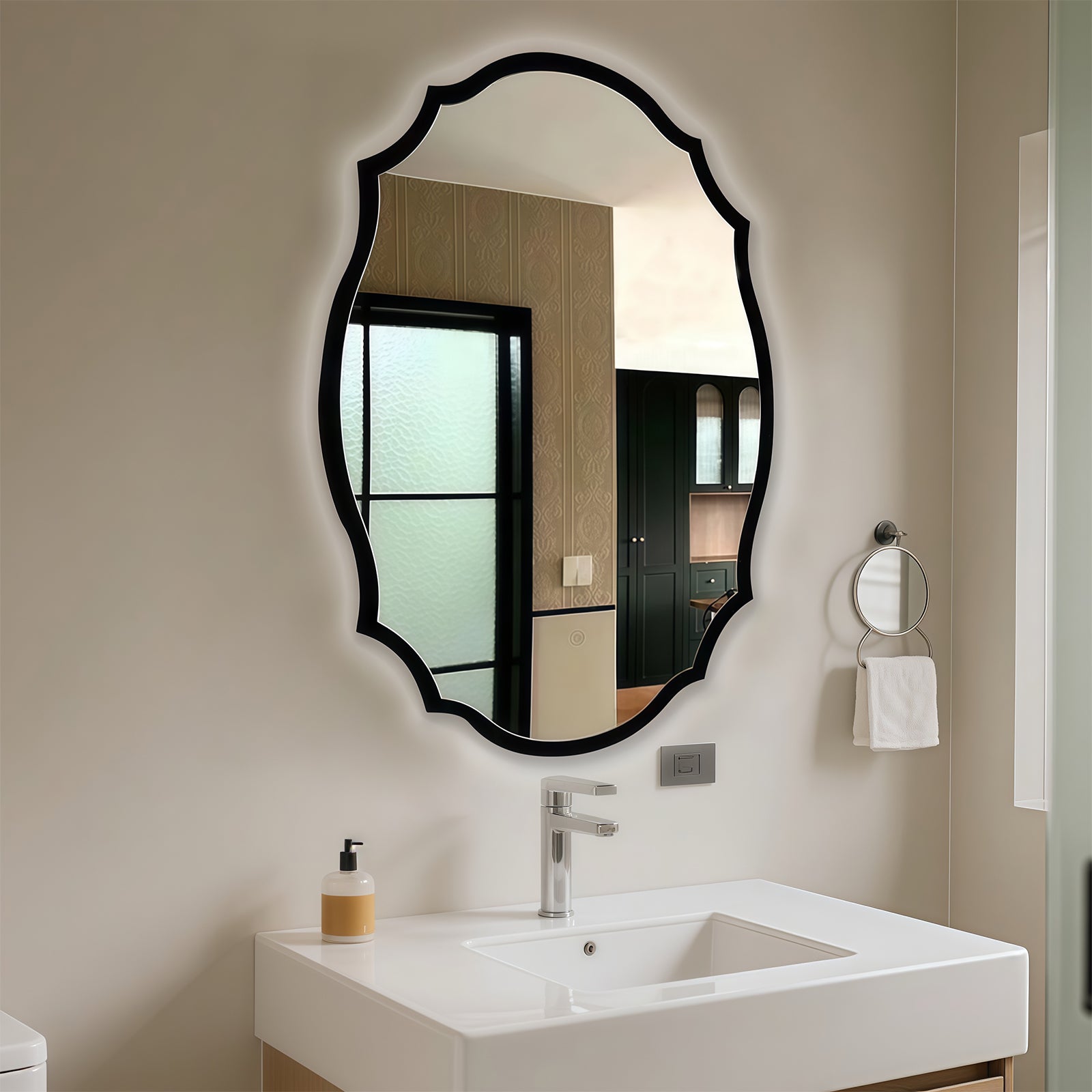 Smart Dimmable Wooden Frame Mirror – Essential for Modern Home Decor - My Store