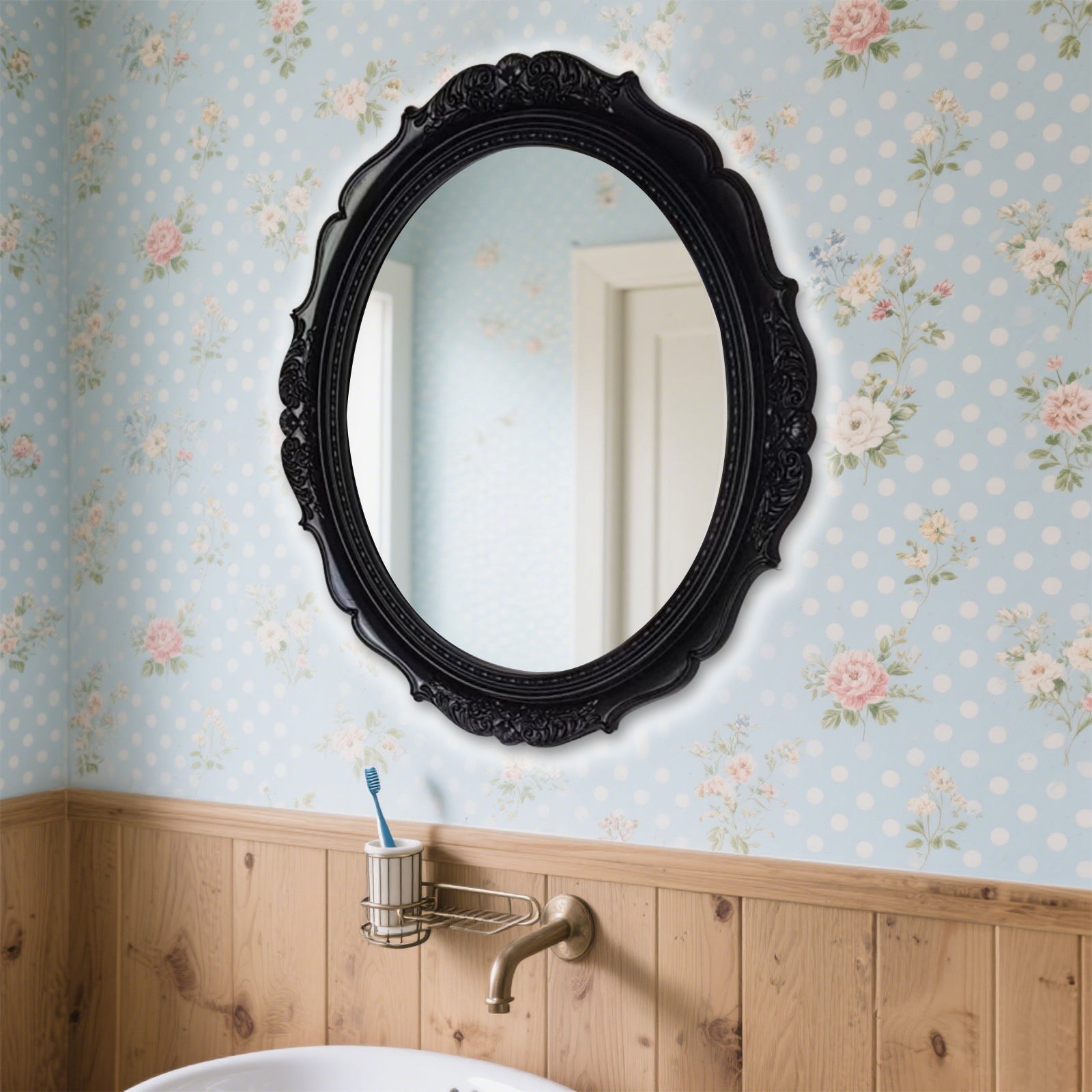 Smart Dimmable Wooden Frame Mirror – Essential for Modern Home Decor - My Store