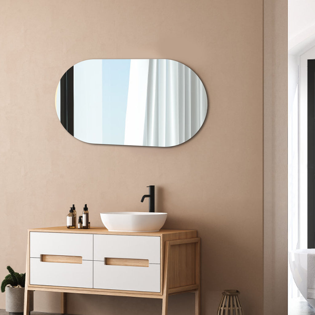 Sleek Oval Mirror – The Perfect Addition to Modern Home Decor - My Store