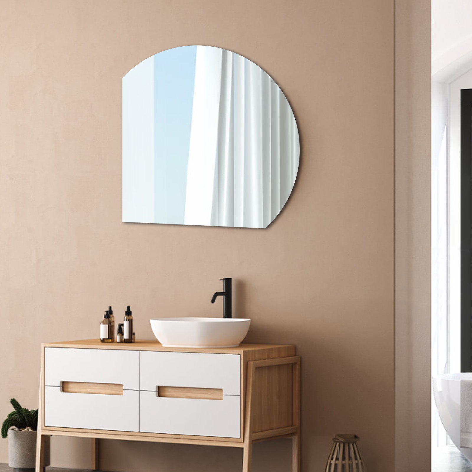 Modern Round Mirror – Sleek Minimalist Design Meets Practical Functionality - My Store