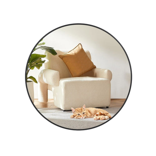 304 Stainless Steel Frame 5MM Glass Resin Mirror - 900mm Diameter - My Store