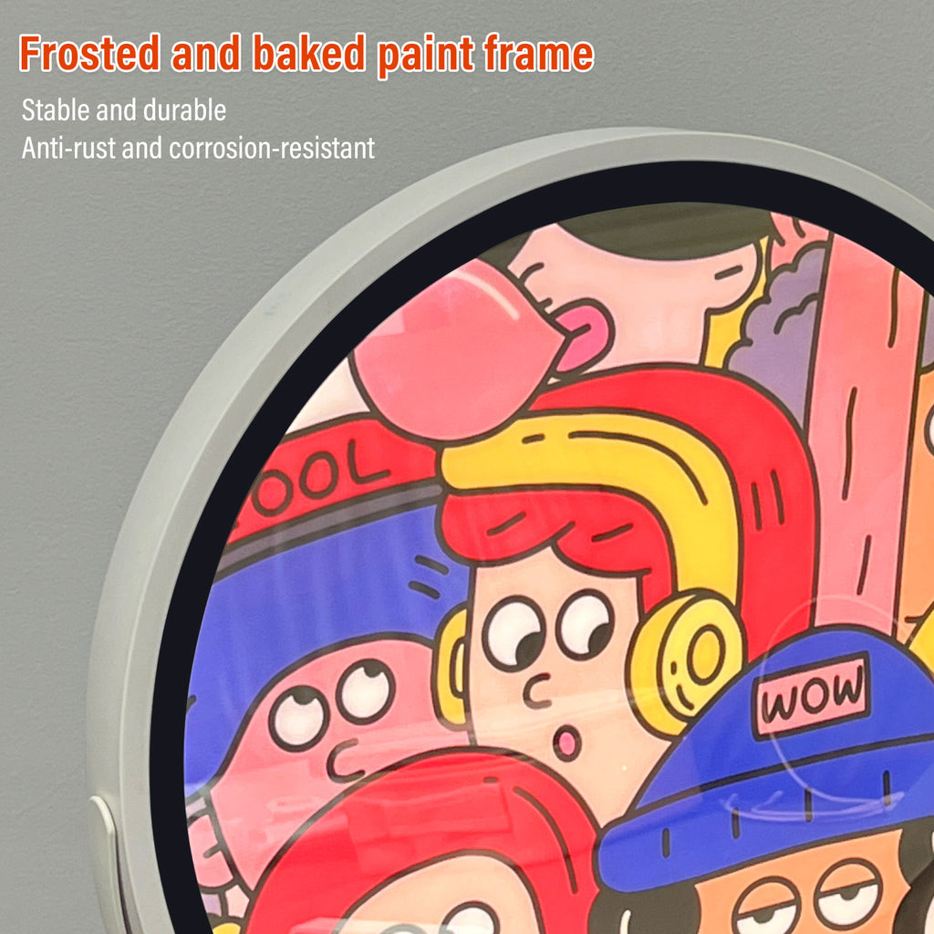 Cartoon Style Metal Frame Mirror – Fun & Functional Home Decor - My Store