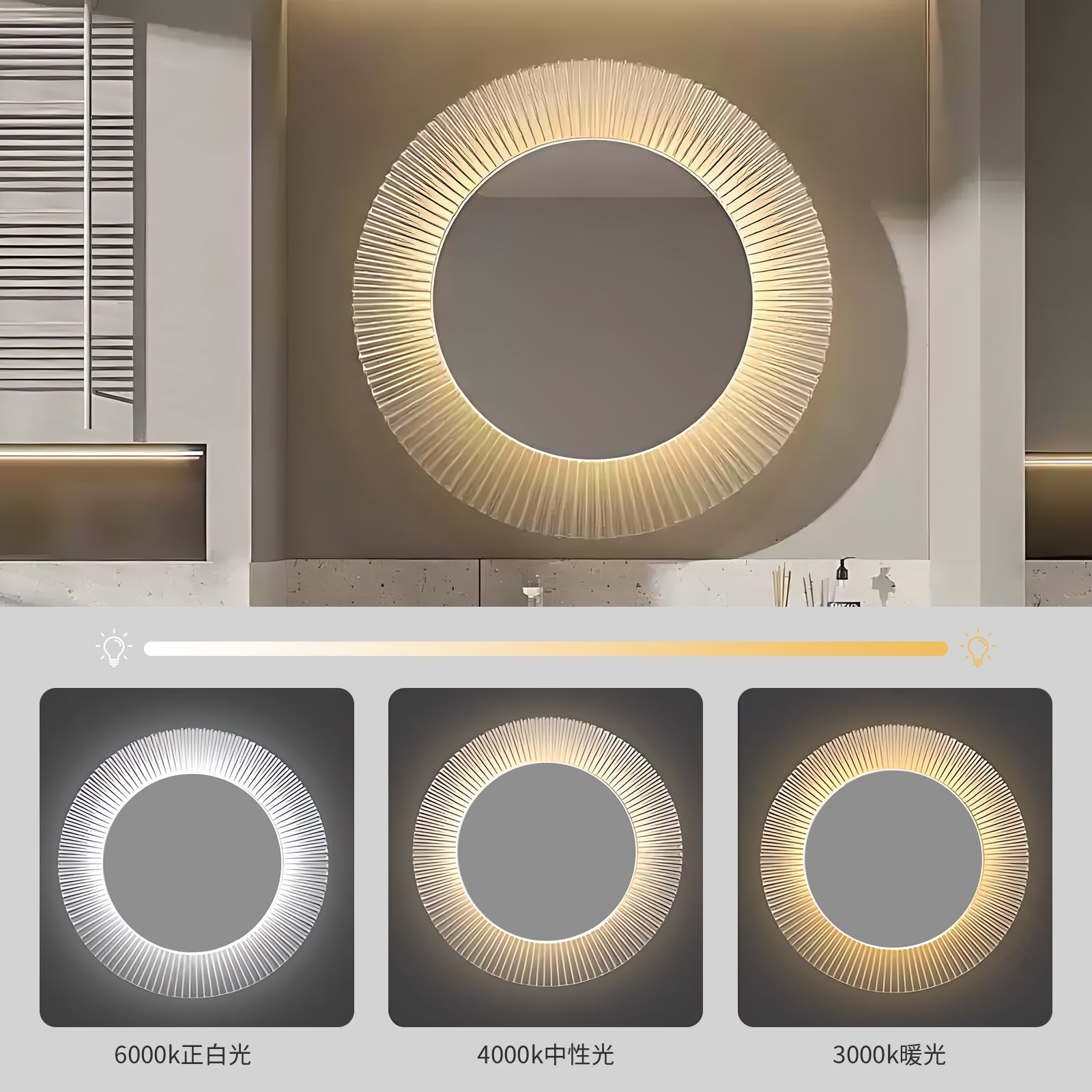 Modern Acrylic Round Mirror – Stylish Home Decor & Functional Vanity - My Store