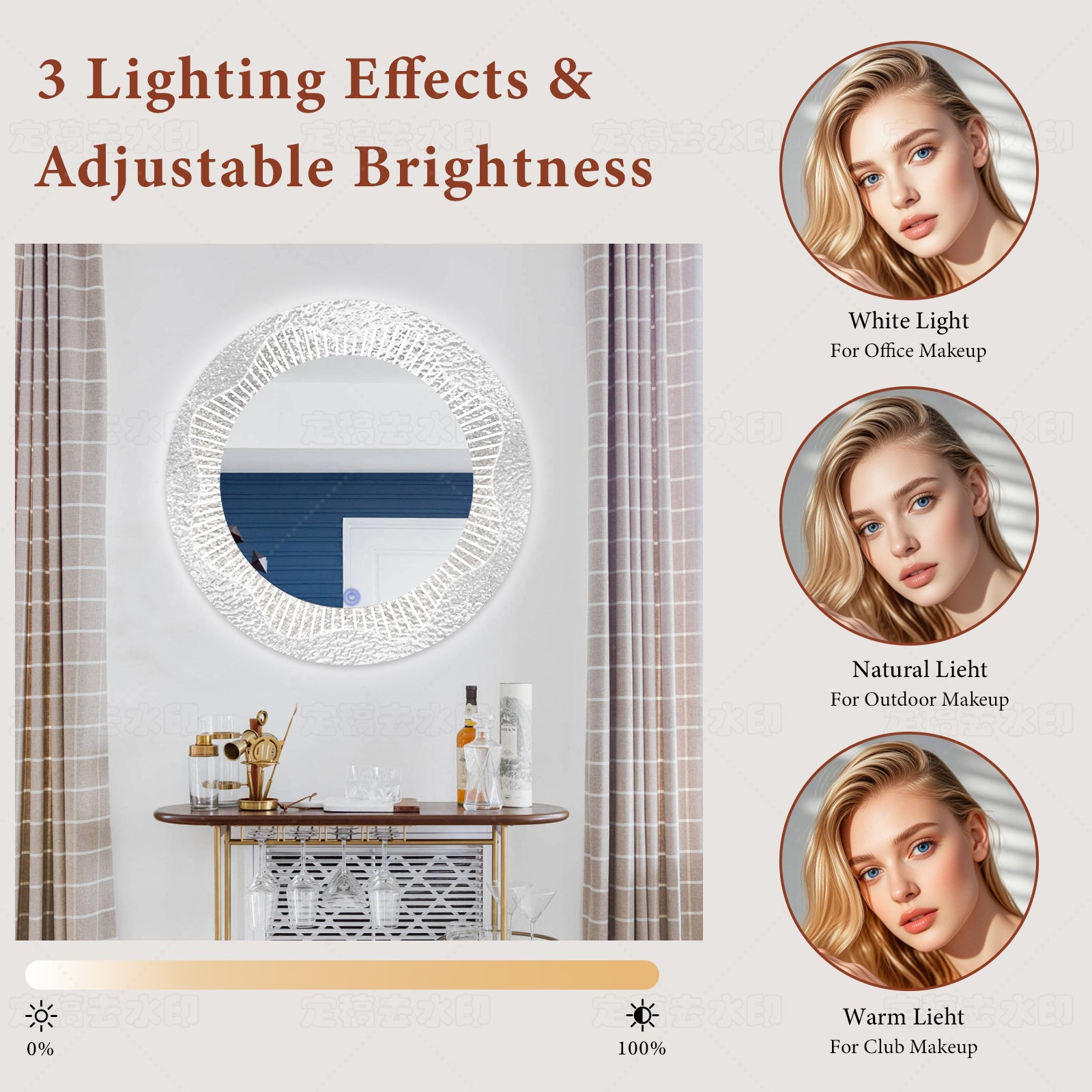 Smart Dimmable Acrylic Mirror – Essential for Modern Home & Beauty Routines - My Store