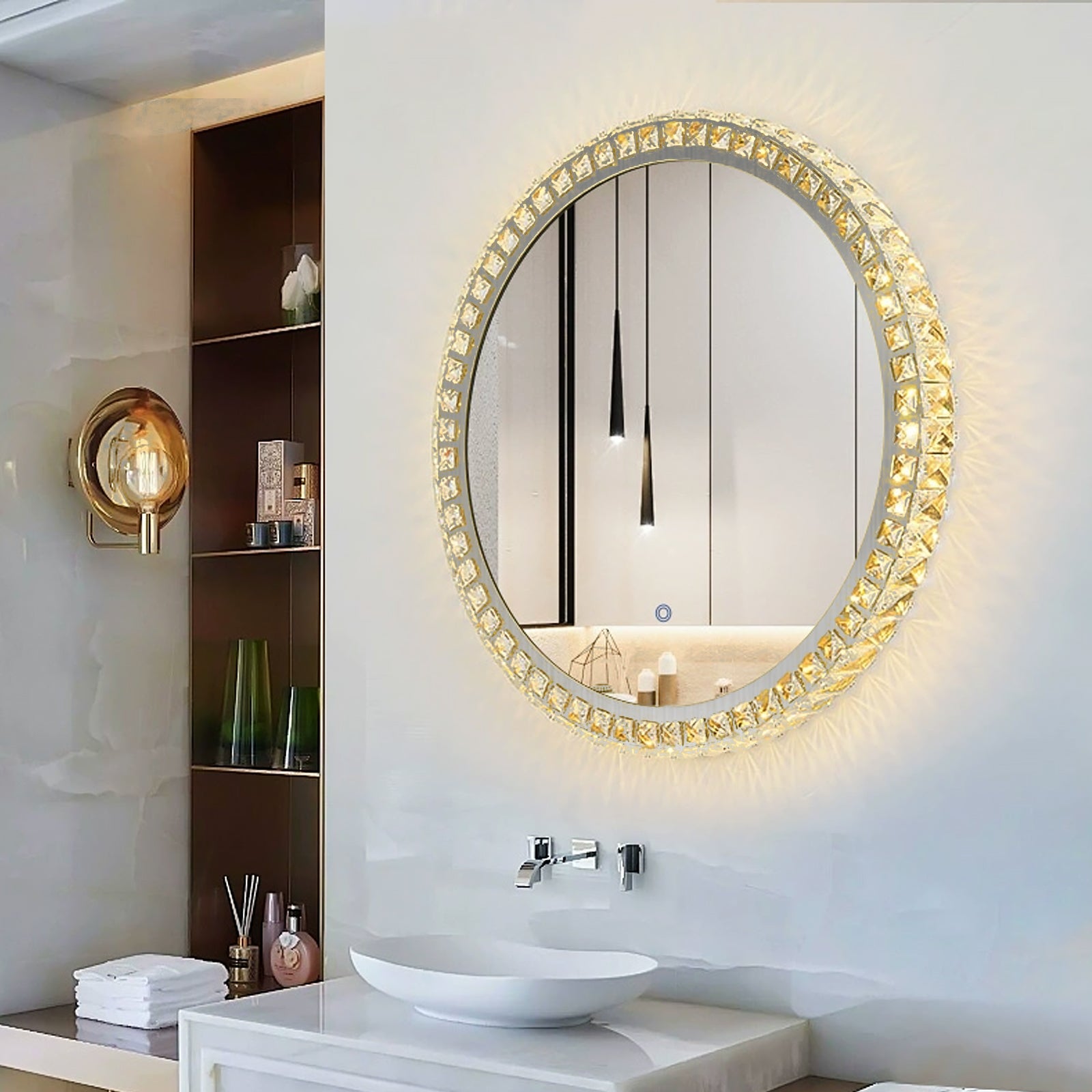 Smart Adjustable Lighted Acrylic Frame Mirror – Modern Home Decor - My Store
