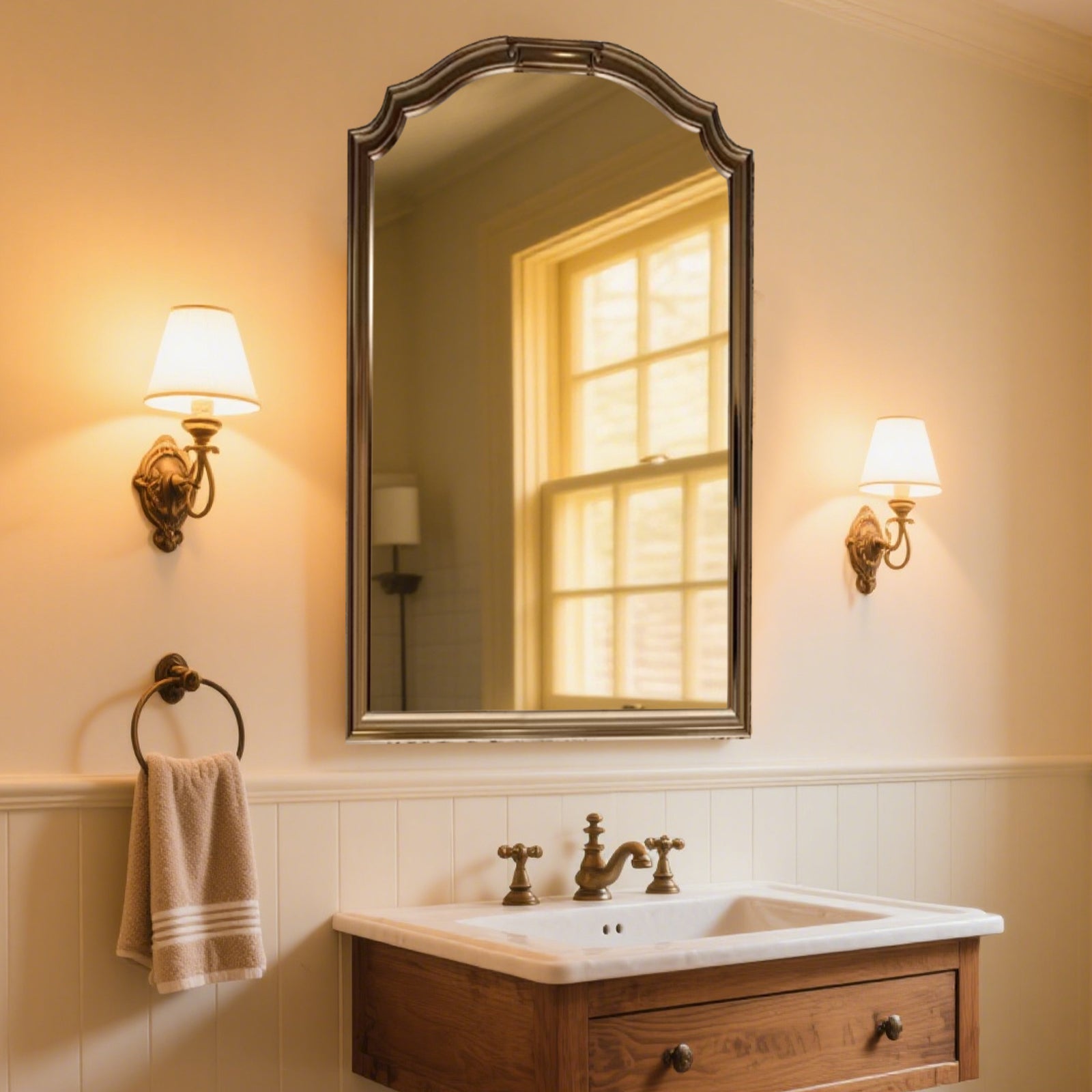 Vintage Style Wooden Frame Mirror – Classic & Elegant Home Decor - My Store