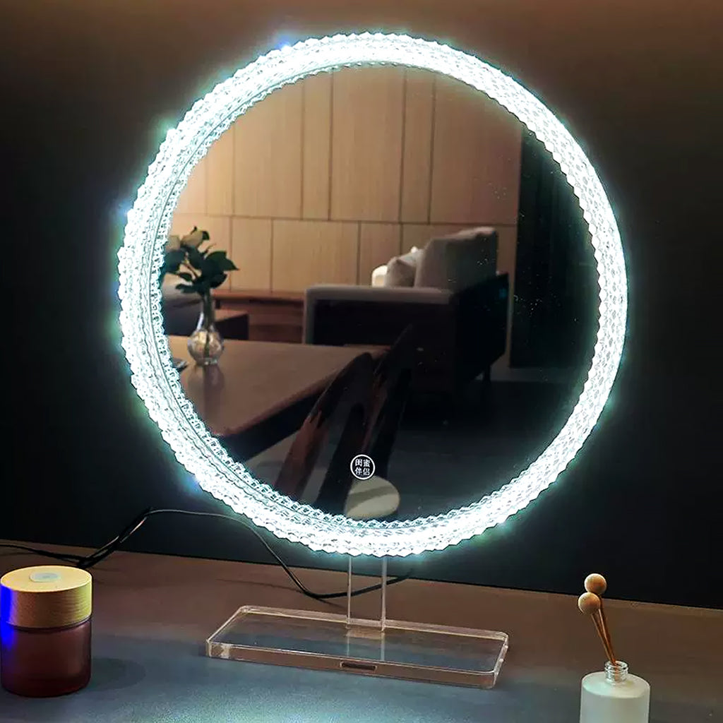 Adjustable Light Source Smart Acrylic Frame Mirror – Clear Color Temperature Makeup Mirror - My Store