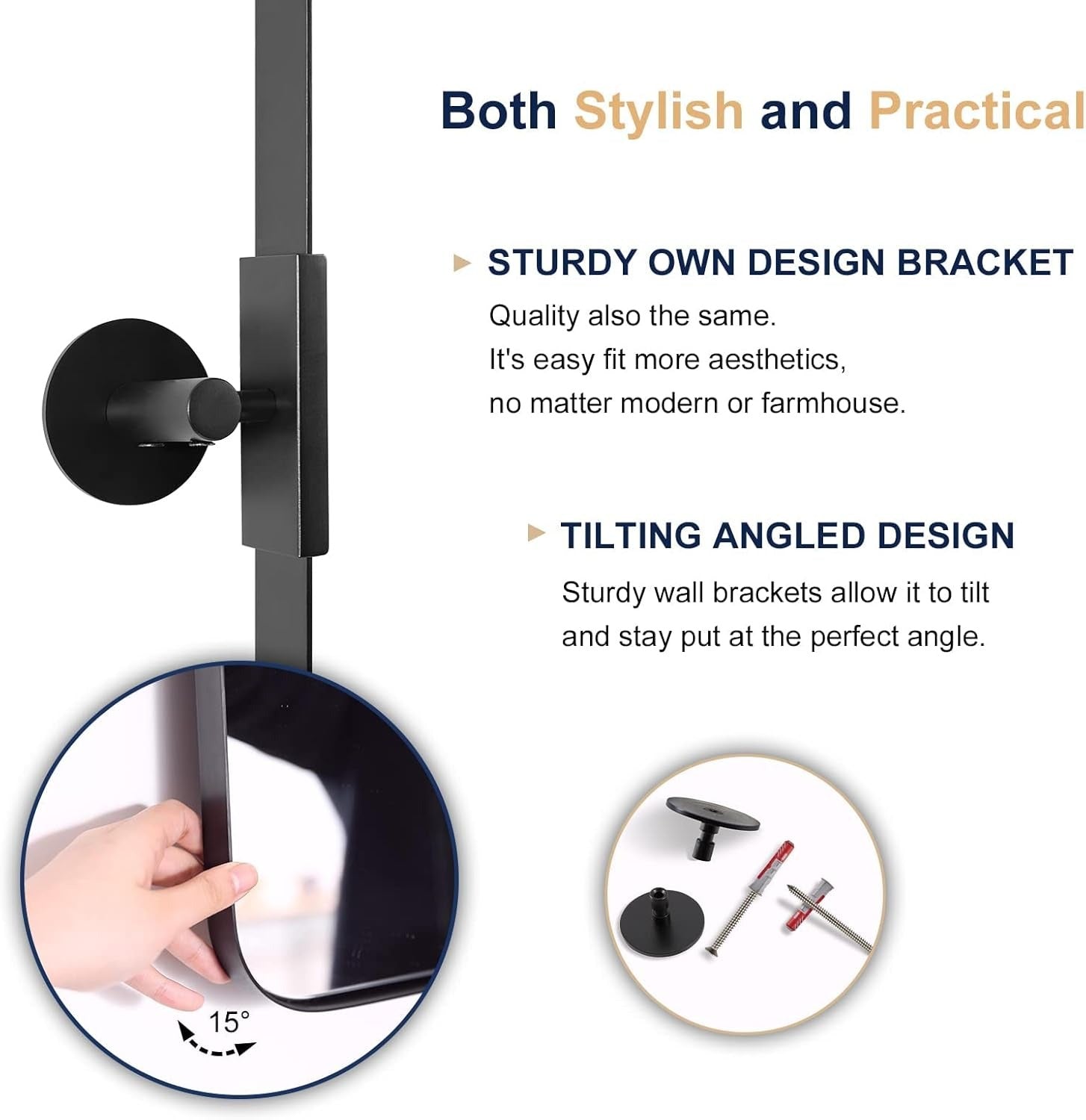 304 Stainless Steel Frame 5MM Glass Resin Mirror - 560x765mm - My Store