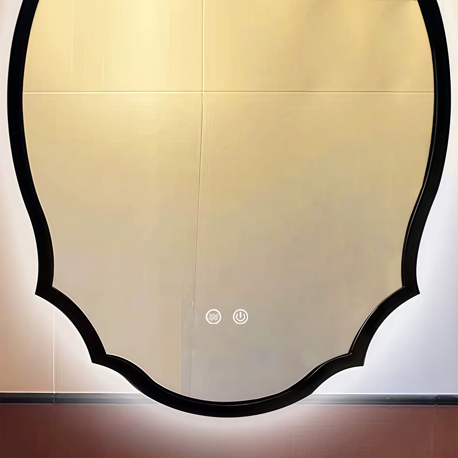 Smart Dimmable Wooden Frame Mirror – Essential for Modern Home Decor - My Store