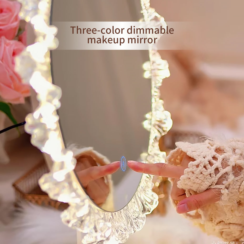 Three-Color Dimmable Smart Acrylic Makeup Mirror – Perfect for Beauty, Skincare & Daily Makeup - My Store