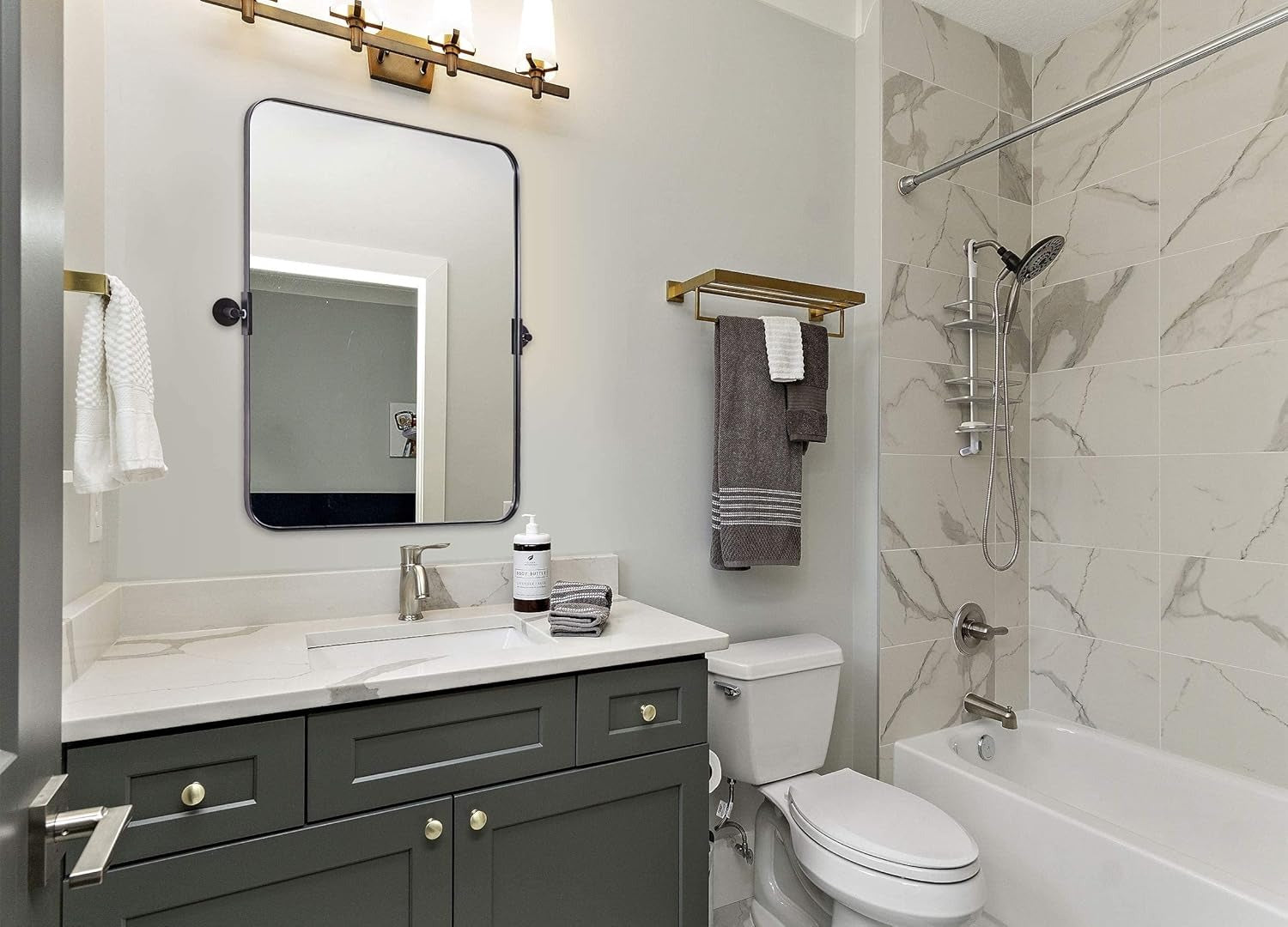 304 Stainless Steel Frame 5mm Glass Resin Mirror - 560x760mm - My Store