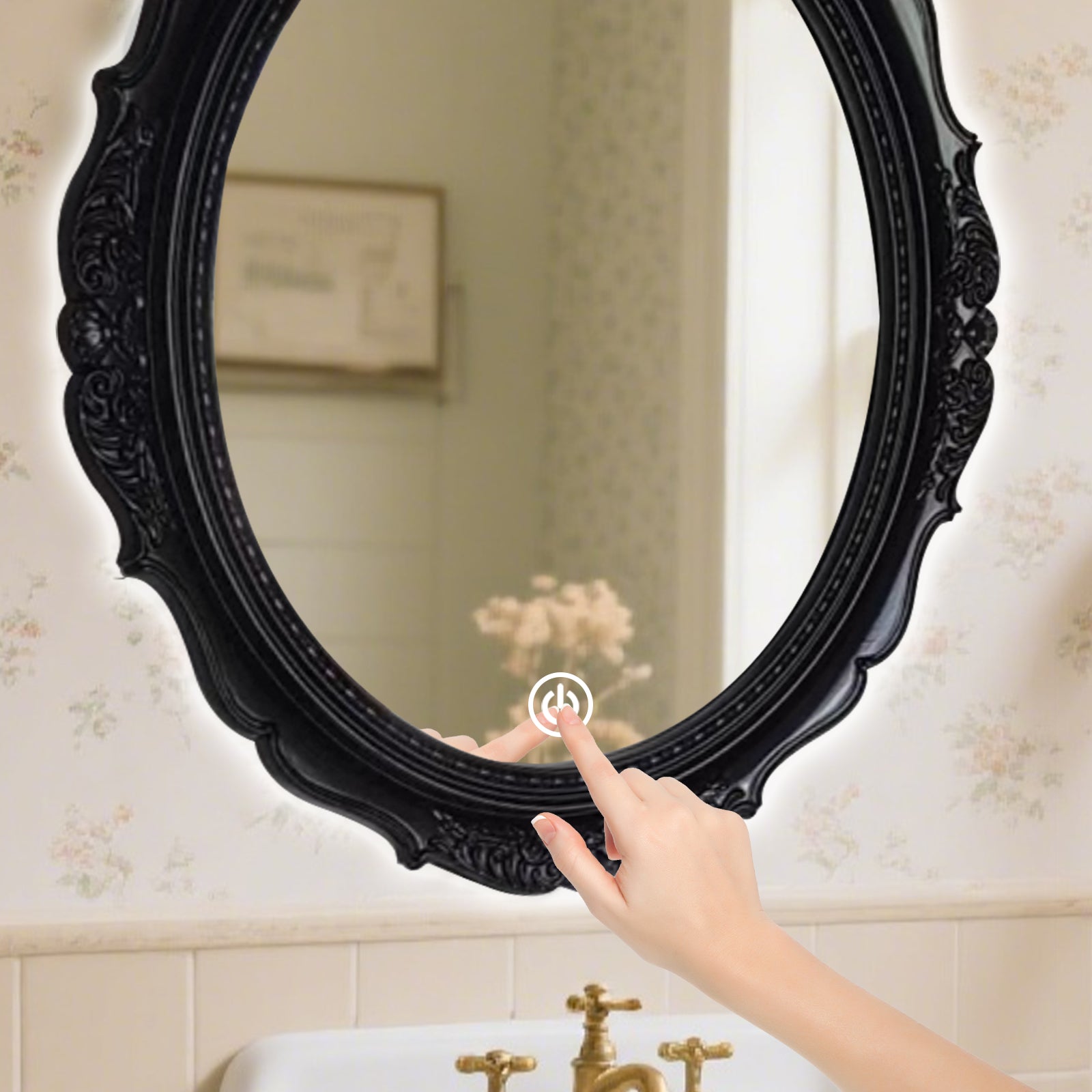 Smart Dimmable Wooden Frame Mirror – Essential for Modern Home Decor - My Store