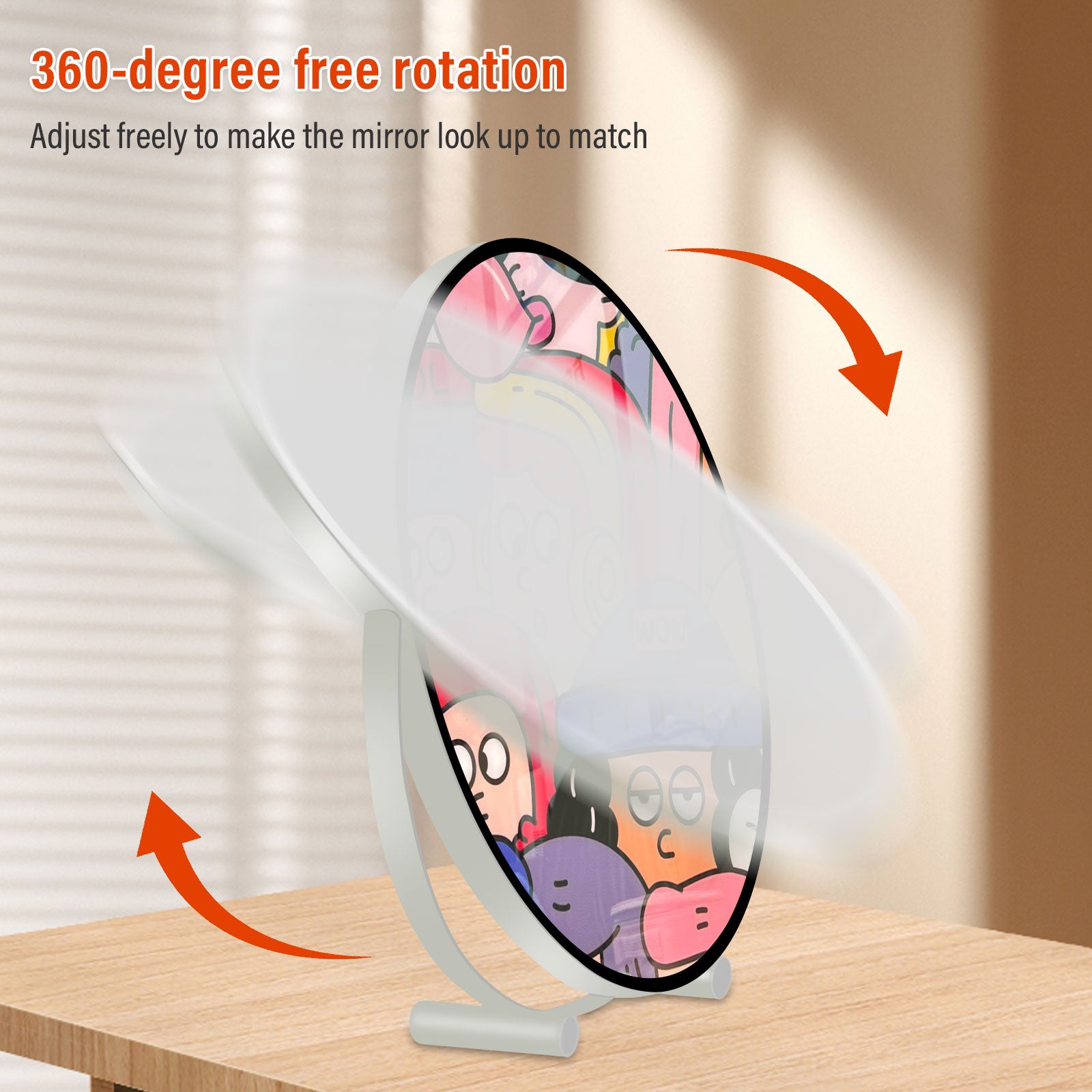 Cartoon Style Metal Frame Mirror – Fun & Functional Home Decor - My Store
