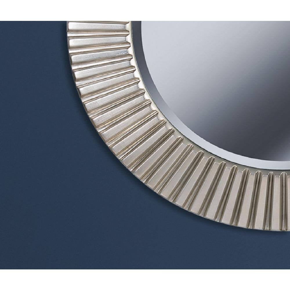 Gold Silver Black Tri-Color PU Frame 5mm Glass Resin Mirror - 840mm Outer Diameter - My Store