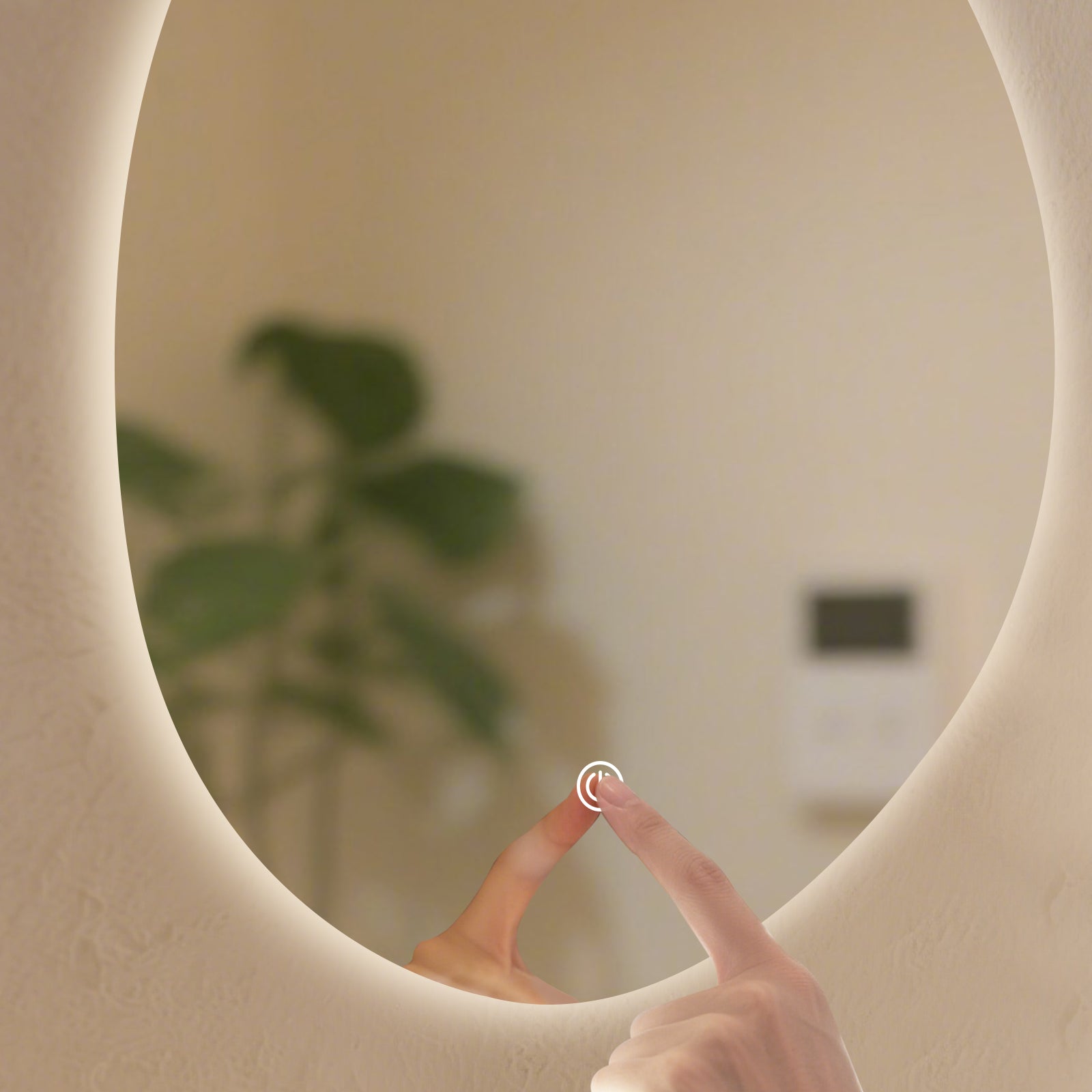 Smart Irregular-Shaped LED Mirror – Unique Design with Adjustable Brightness - My Store