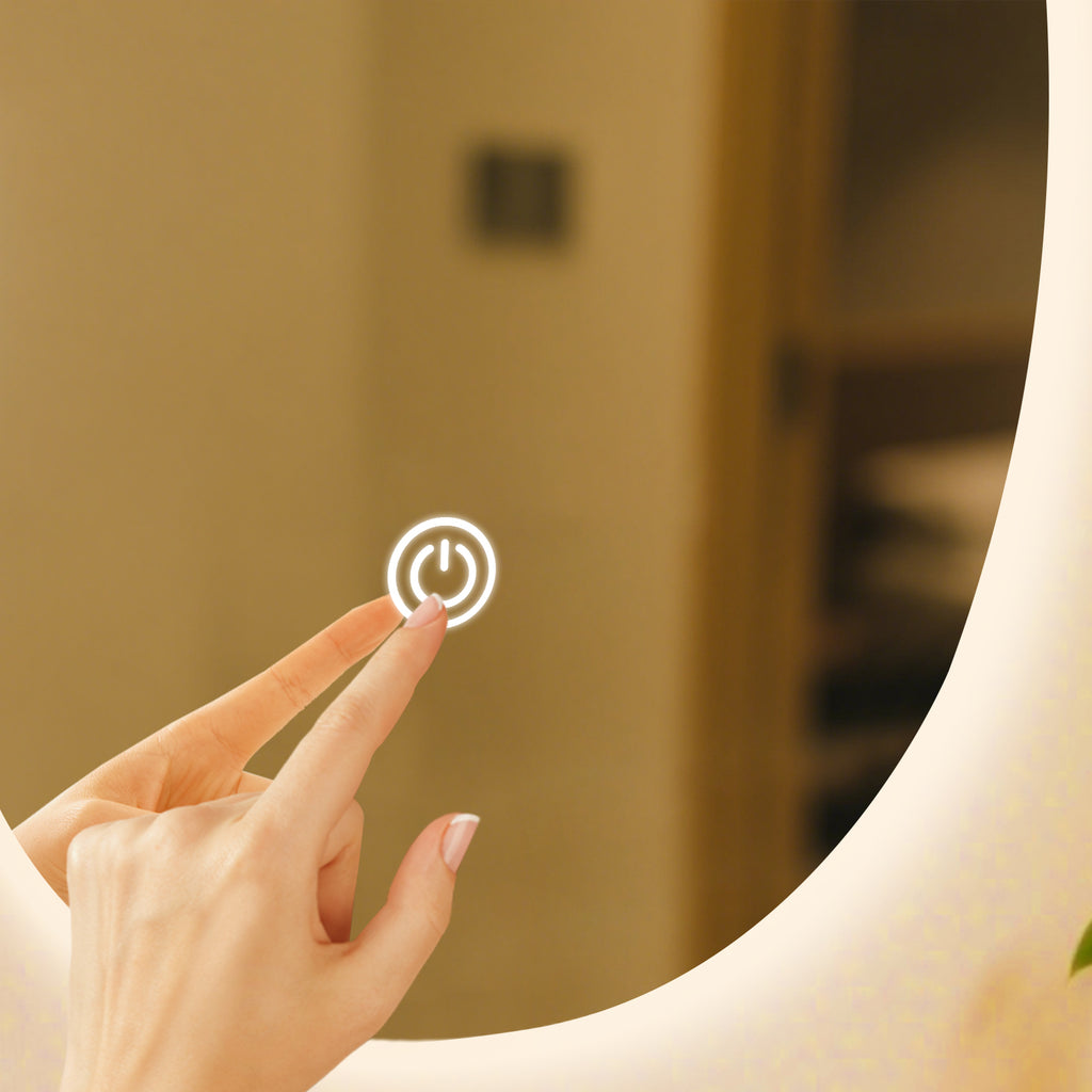 Smart Irregular-Shaped LED Mirror – Modern Home Decor with Adjustable Lighting - My Store