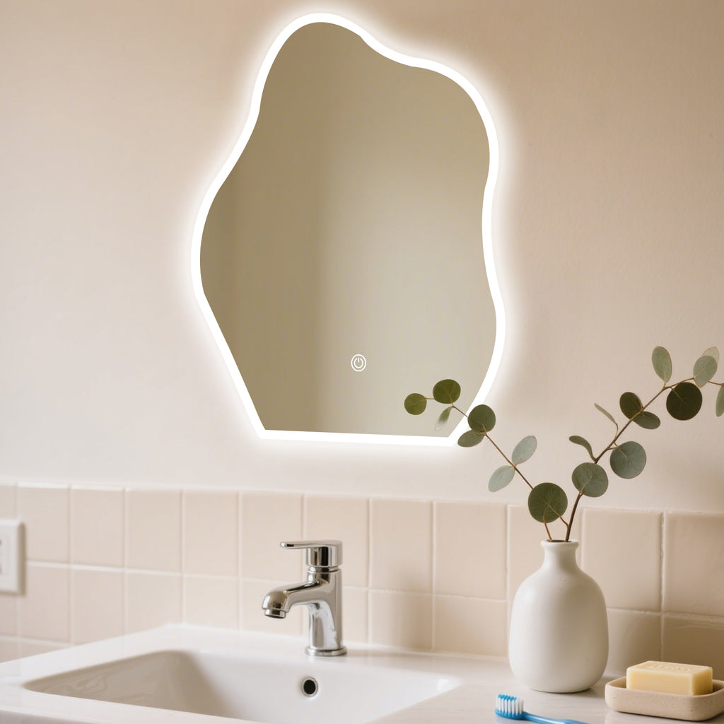 Unique Irregular-Shaped LED Mirror – A Modern Statement Piece for Stylish Spaces - My Store