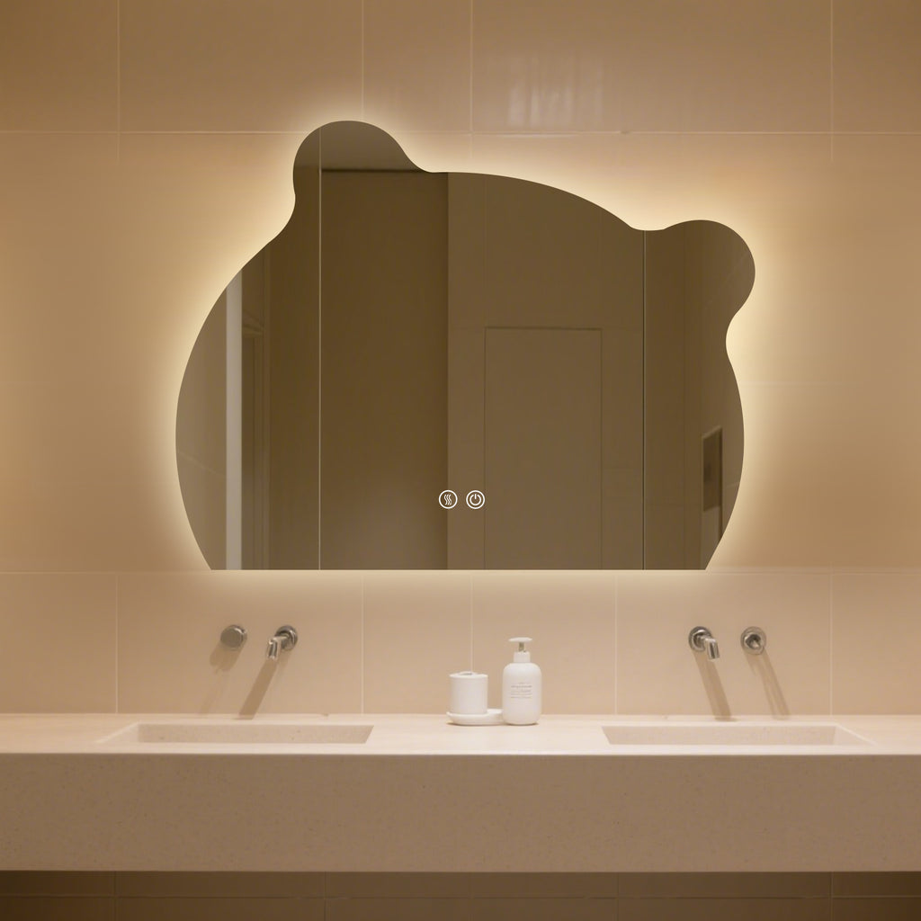 Smart Irregular-Shaped LED Mirror – Modern Design with Adjustable Lighting - My Store