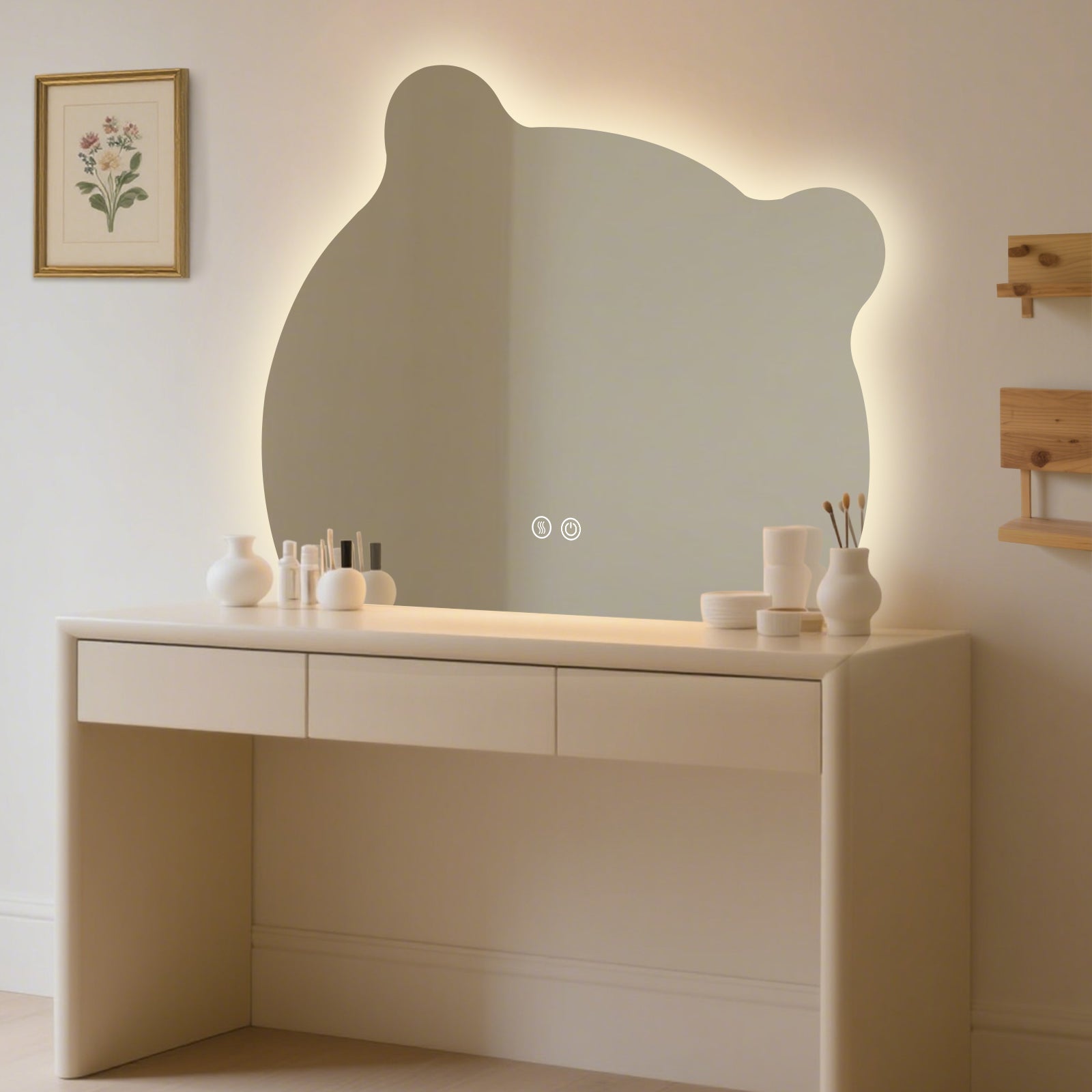 Smart Irregular-Shaped LED Mirror – Modern Design with Adjustable Lighting - My Store