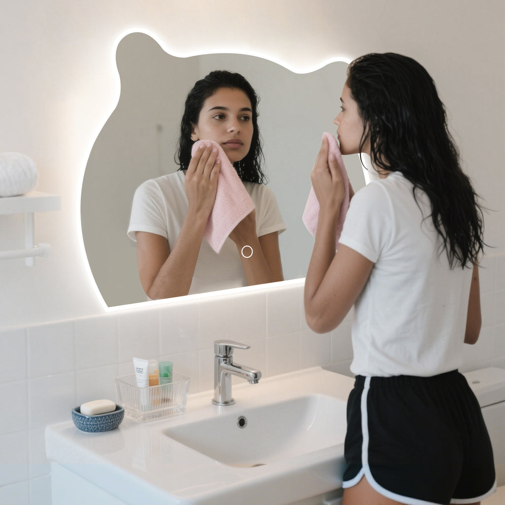 Smart Irregular-Shaped LED Mirror – Stylish & Practical Lighting for Any Space - My Store