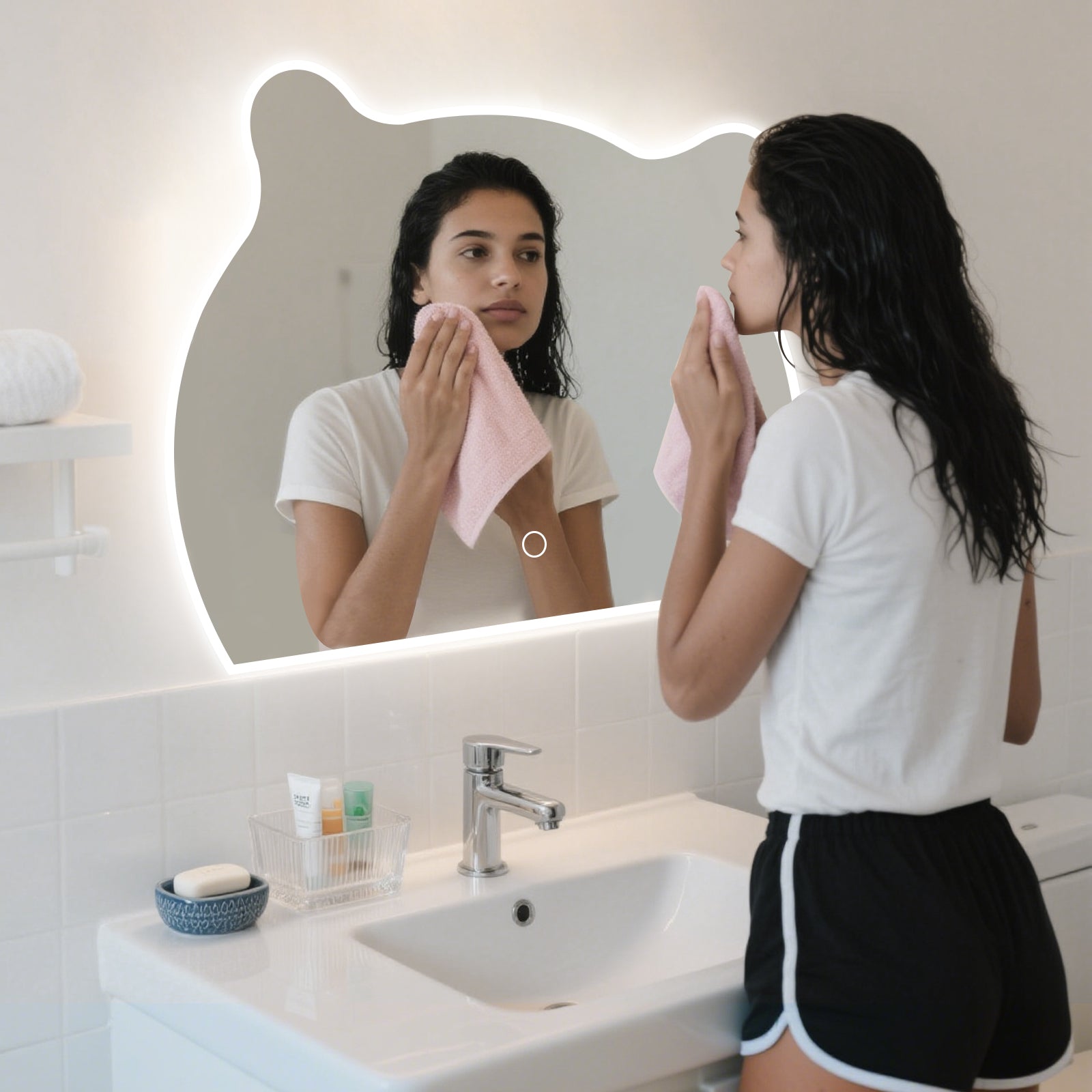 Smart Irregular-Shaped LED Mirror – Stylish & Practical Lighting for Any Space - My Store