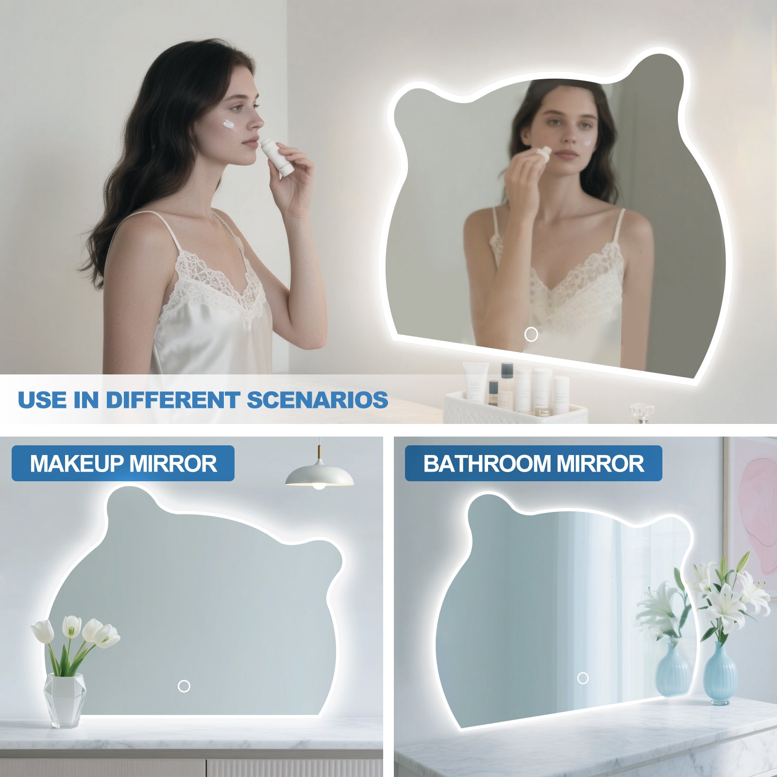 Smart Irregular-Shaped LED Mirror – Stylish & Practical Lighting for Any Space - My Store