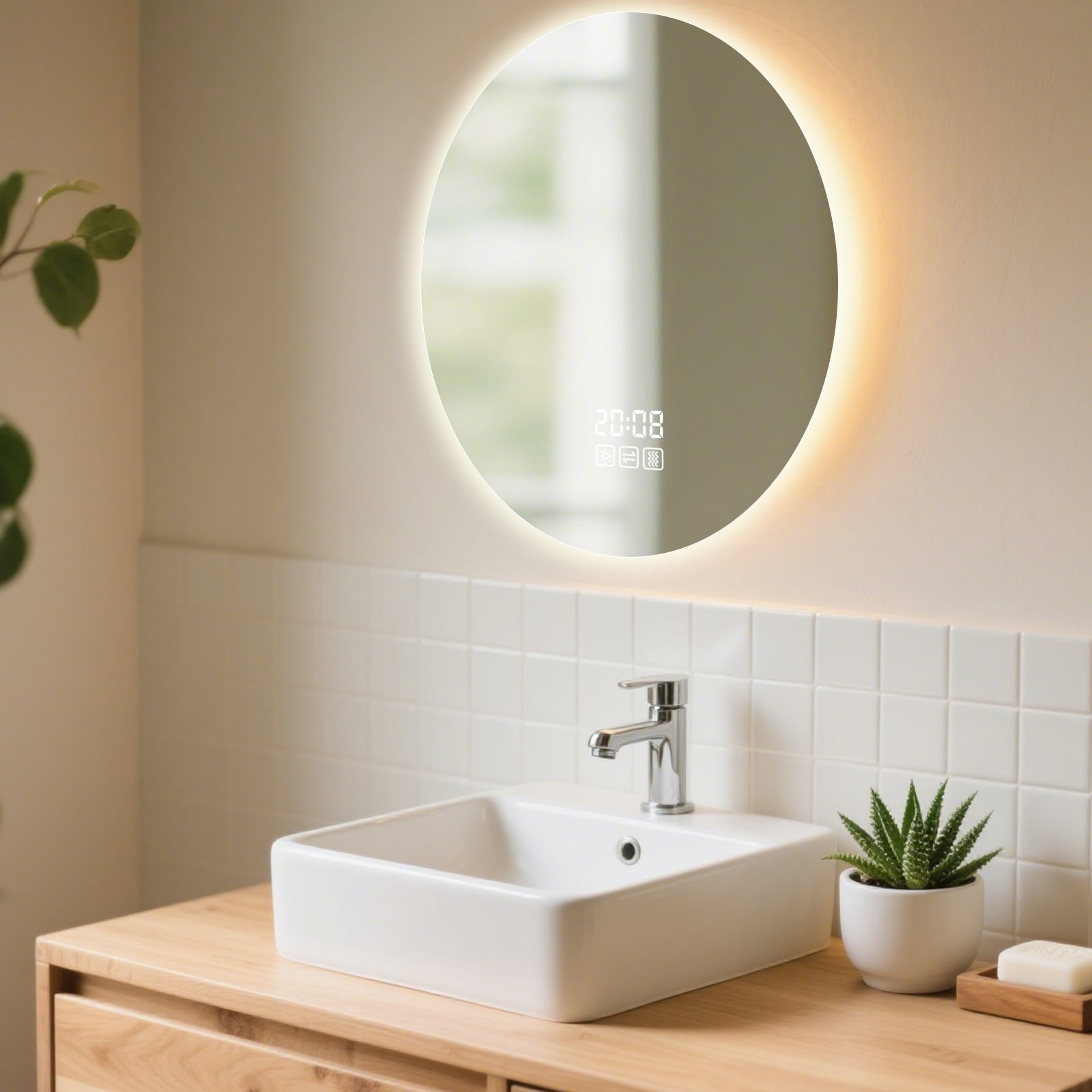 Smart Dimmable Polished Mirror – The Perfect Modern Home Companion - My Store