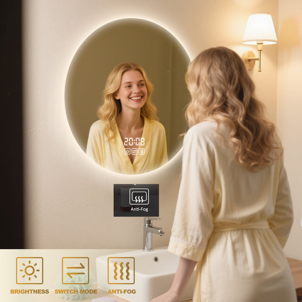 Smart Dimmable Polished Mirror – The Perfect Modern Home Companion - My Store