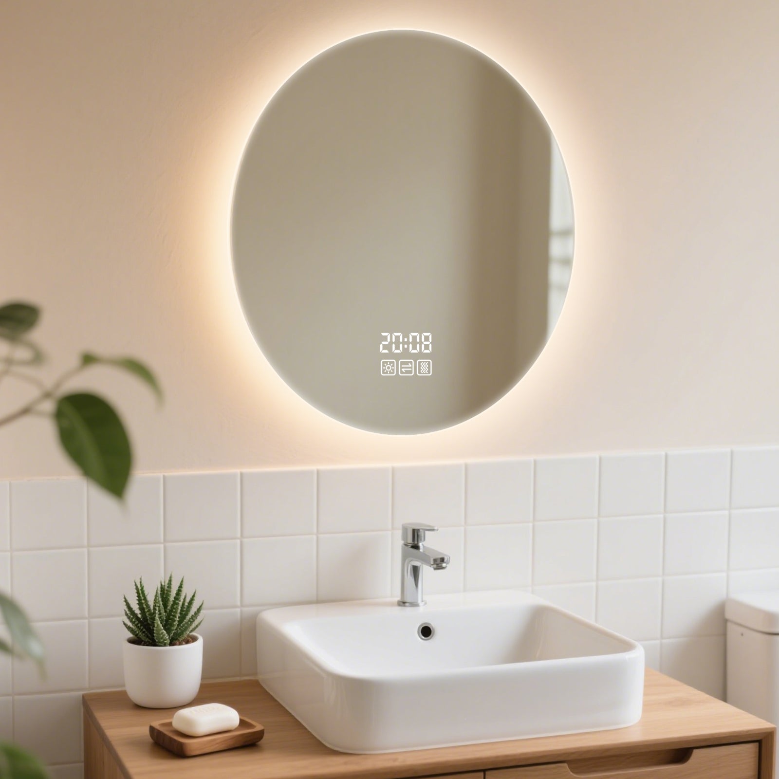 Smart Dimmable Polished Mirror – The Perfect Modern Home Companion - My Store