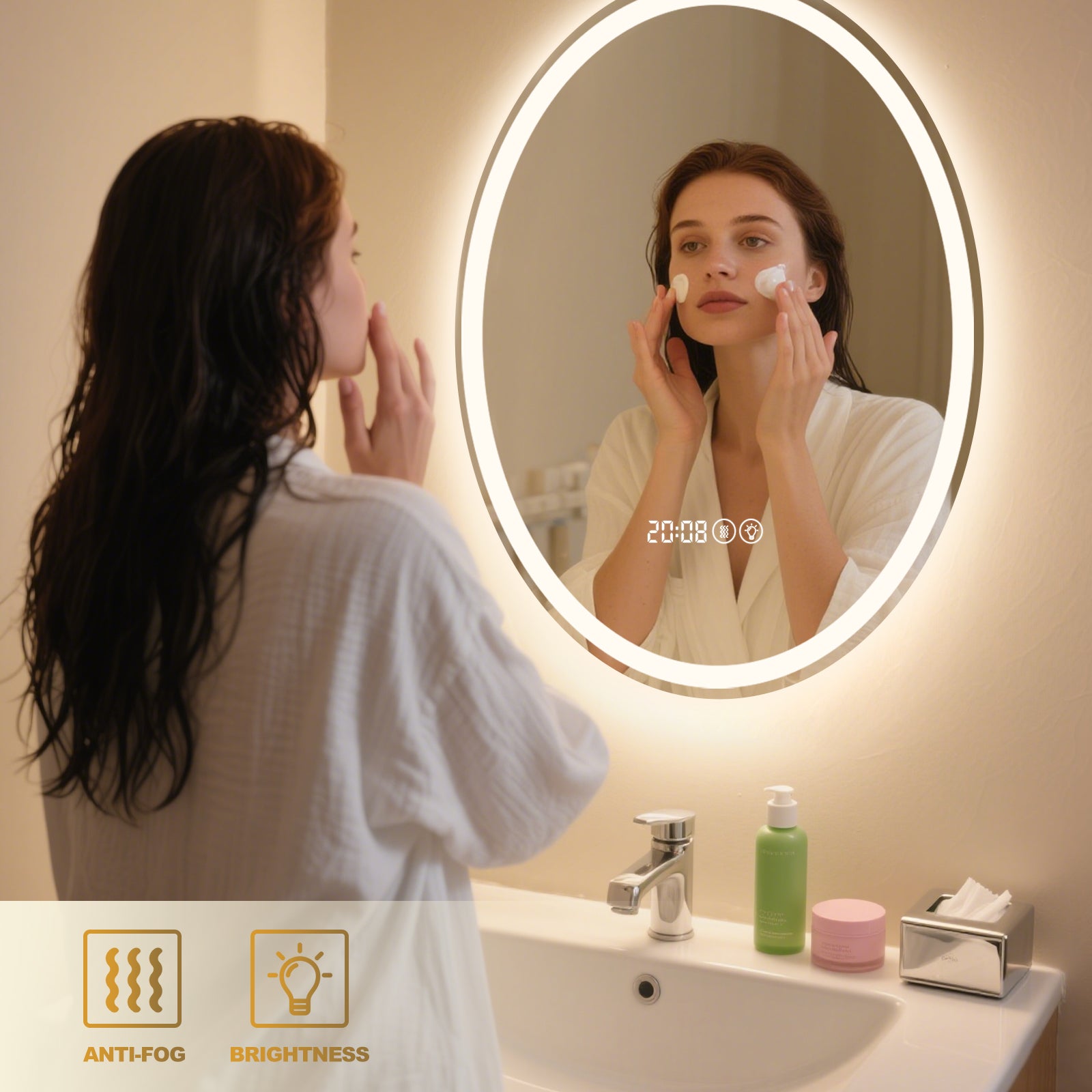 Smart Dimmable Elliptical Mirror – A Must-Have for Modern Homes with Multi-Functional Design - My Store