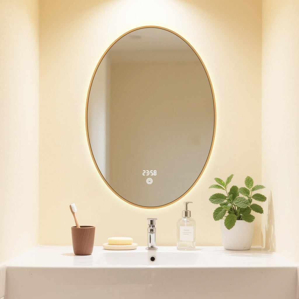 Smart Adjustable LED Elliptical Mirror – A Versatile Modern Home Decor & Vanity Essential - My Store
