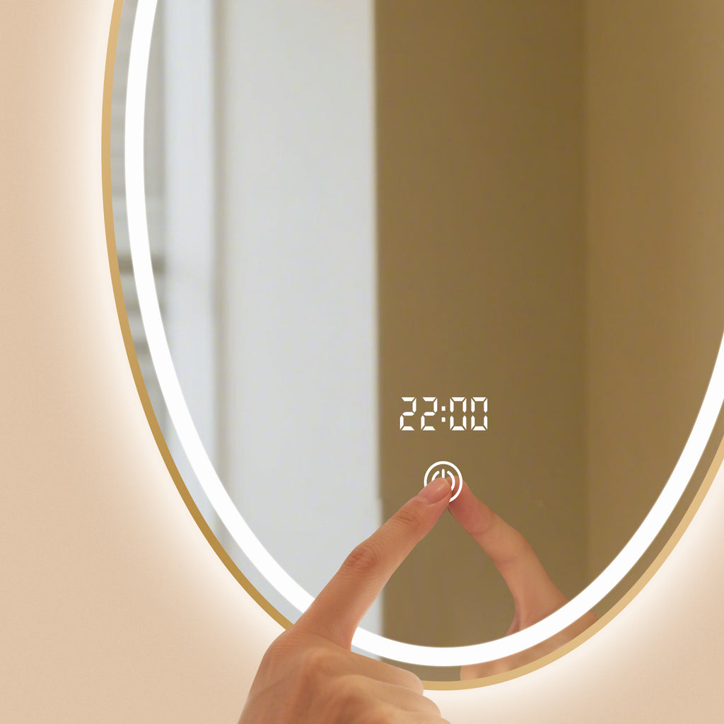 Smart LED Elliptical Mirror – Adjustable Lighting for Any Space - My Store