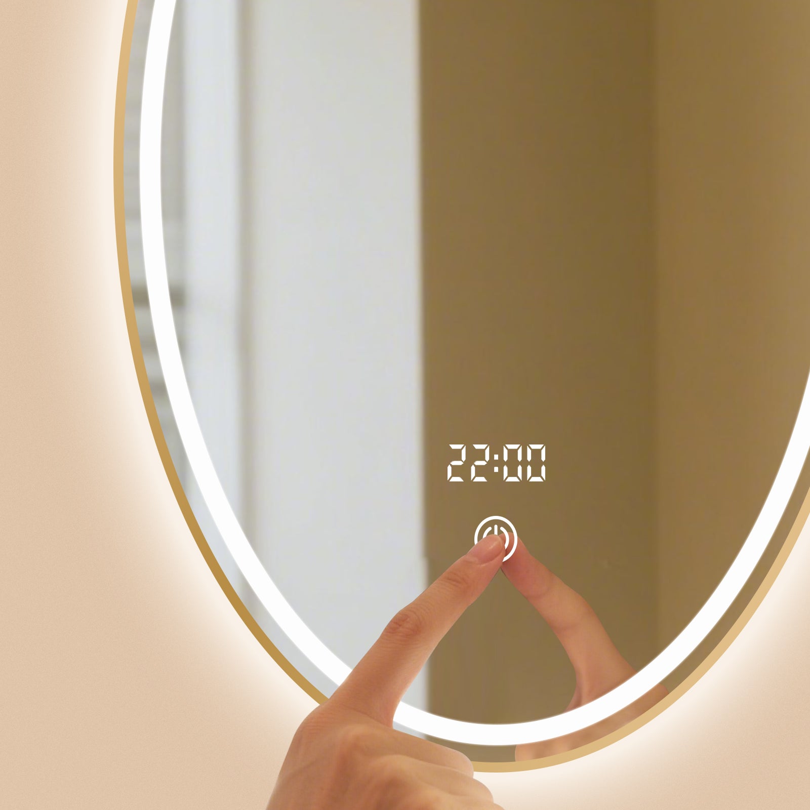Smart LED Elliptical Mirror – Adjustable Lighting for Any Space - My Store
