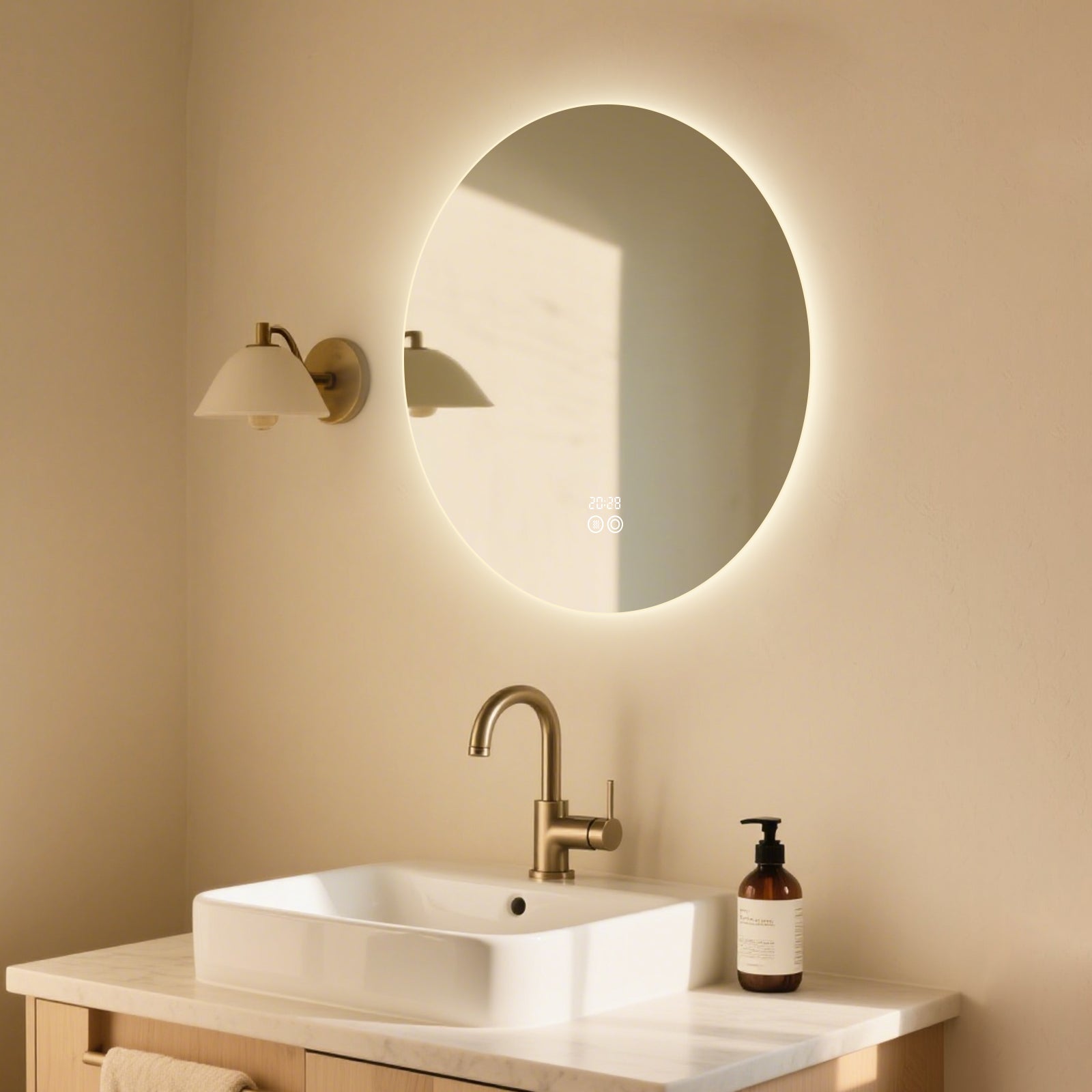 Smart Dimmable Circular Mirror – Multi-Functional Makeup & Bathroom Mirror - My Store