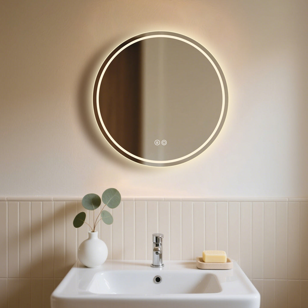 Smart Dimmable Circular Mirror – Multi-Functional Makeup & Bathroom Vanity Mirror - My Store
