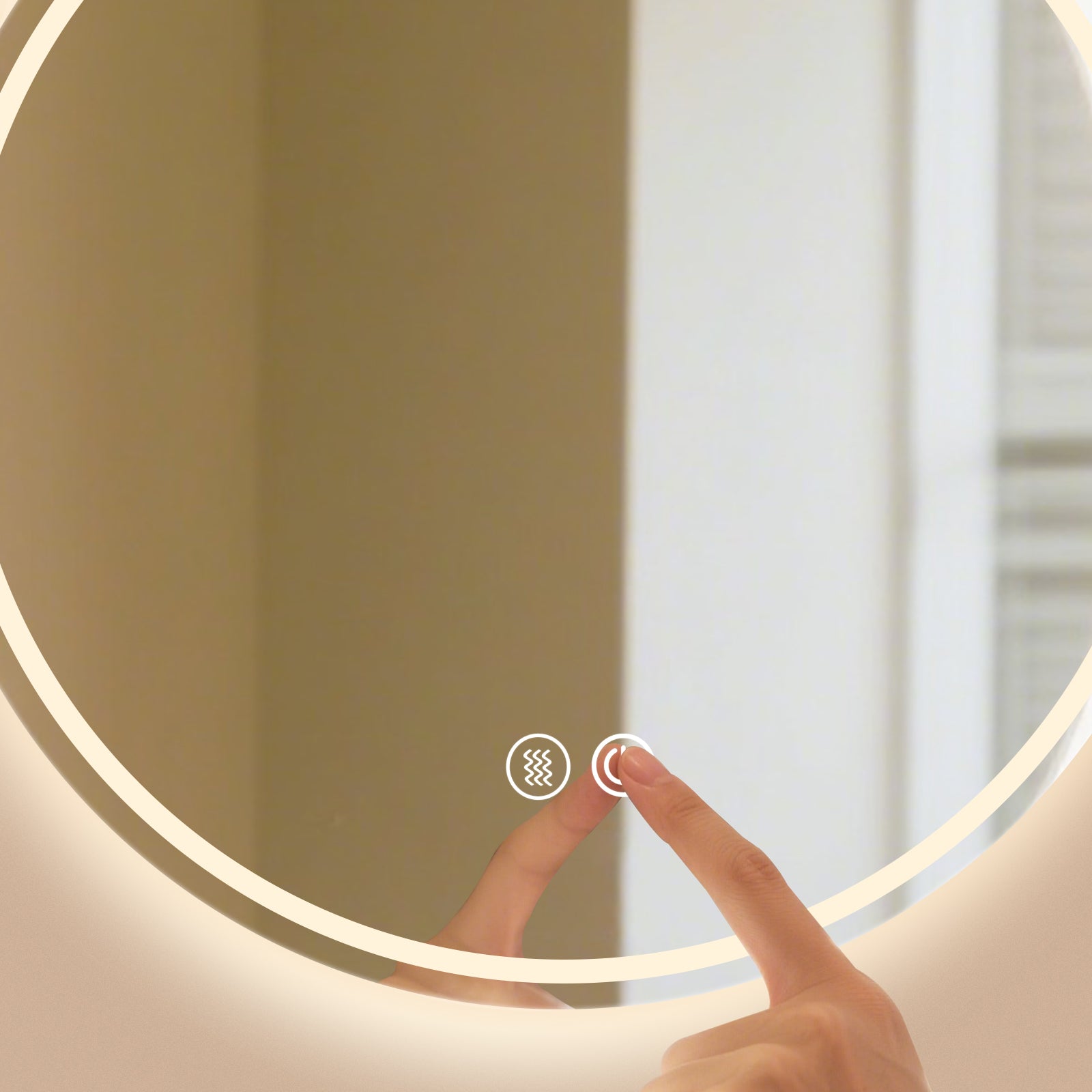 Smart Dimmable Circular Mirror – Multi-Functional Makeup & Bathroom Vanity Mirror - My Store